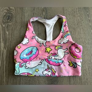 Exotica ExoticAthletica Performance T Back Comfort Crop Top in Unicorn